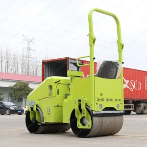 1 Ton Mini Cockpit Vibratory Double Drum Vibratory Road Roller