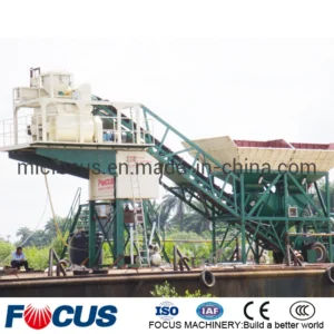 Yhzs35 35m3 H Mobile Concrete Batching Mixing Plant Price