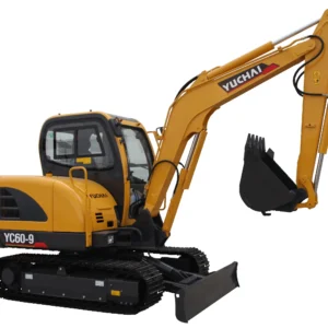 Yuchai Yc60-9 Chinese Factory Price Cabin Mini Bagger Excavator for Rock-Breaking 6 Ton Excavator