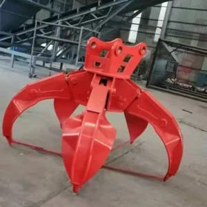 Zswa 4 Jaws Horizontal Cylinder Rotatable Excavator Orange-Peel Grapple